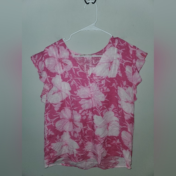 Cynthia Rowley Tops - Cynthia Rowley Cream Ruffled Blouse